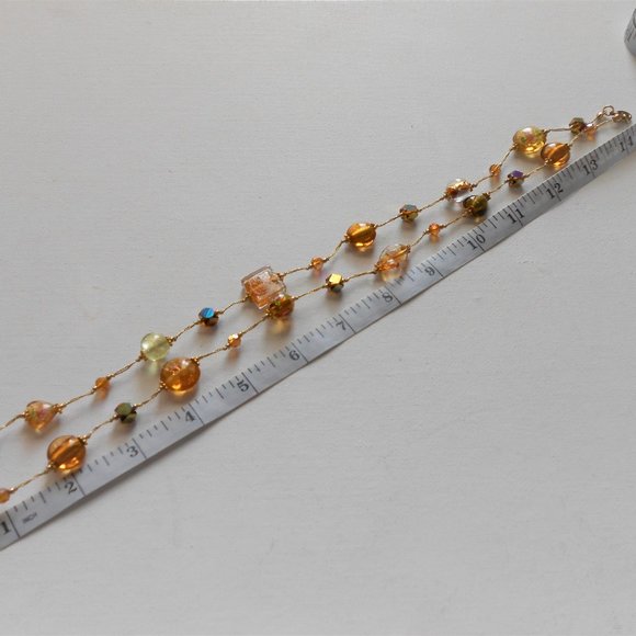 Glass Flower Beaded Necklace - Picture 3 of 6